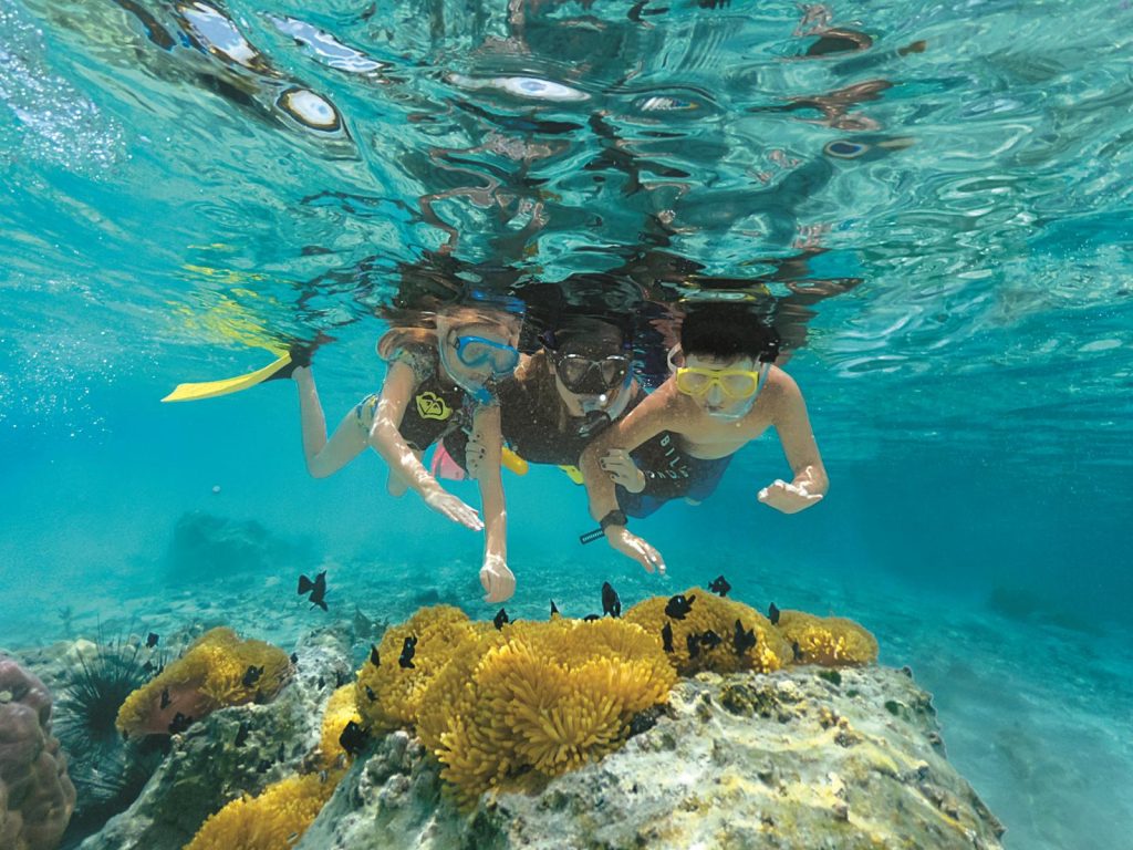 Paul Gauguin Cruises complimentary Moana Explorer
Program engages young
guests in naturalist-led activities. Photo courtesy of Paul Gauguin Cruises, Copyright Tim
McKenna