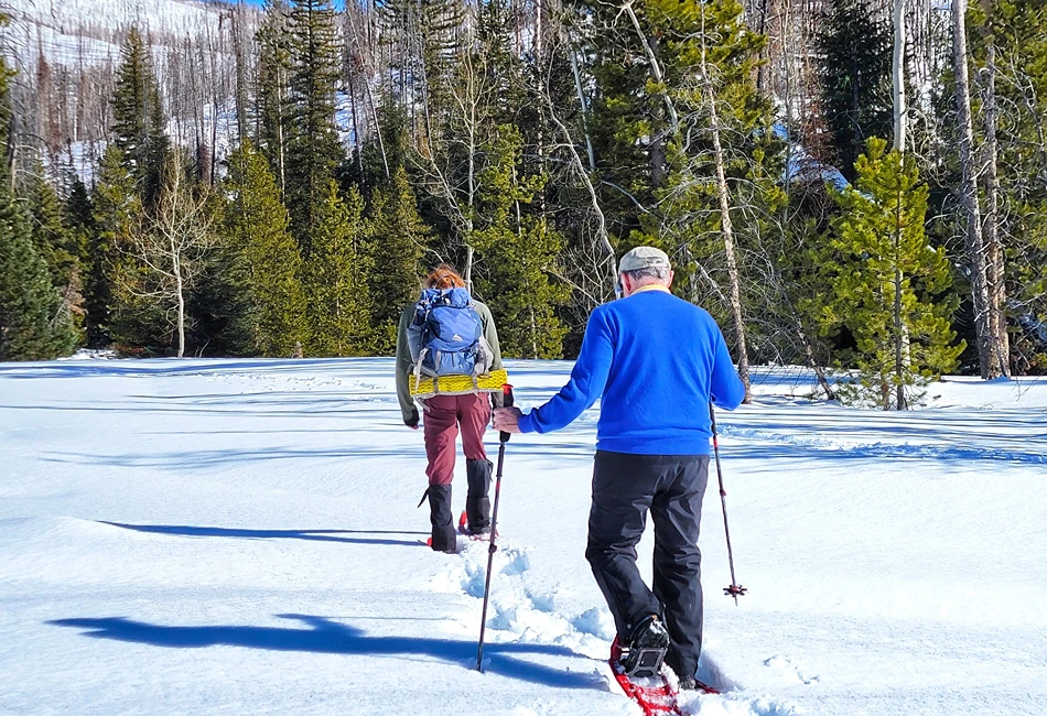 Guided snowshoeing tours are offered at Vista Verde Ranch. Photo credit: Nancy Schretter